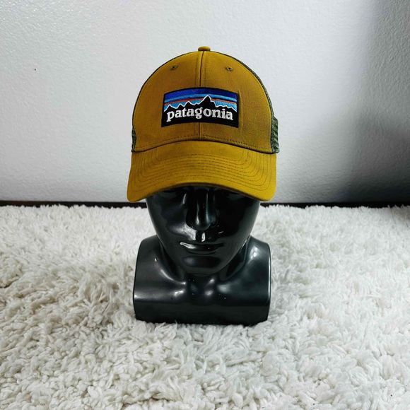 Patagonia Accessories - Patagonia Unisex Trucker Cap Adjustable Logo Embroidery Curved Brim Blue Yellow